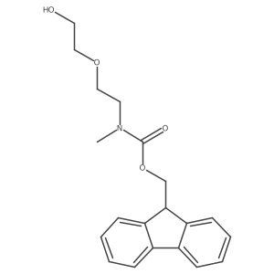 (9H-fluoren-9-yl)methyl N-[2-(2-hydroxyethoxy)ethyl]-N-methylcarbamate Structure