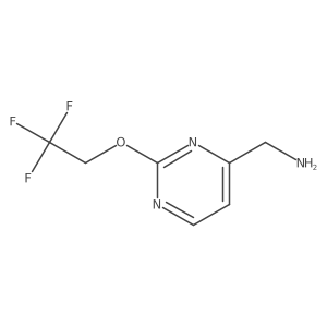 (2-(2,2,2-Trifluoroethoxy)pyrimidin-4-yl)methanamine Structure