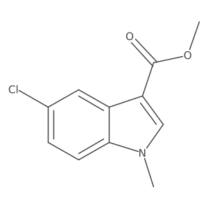 Methyl 5-chloro-1-methyl-1H-indole-3-carboxylate结构式