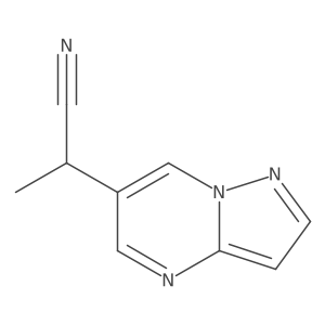 2-{Pyrazolo[1,5-a]pyrimidin-6-yl}propanenitrile Structure