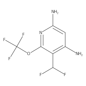 5-(Difluoromethyl)-6-(trifluoromethoxy)pyridine-2,4-diamine结构式