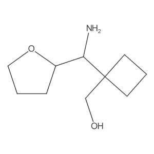 {1-[Amino(oxolan-2-yl)methyl]cyclobutyl}methanol结构式