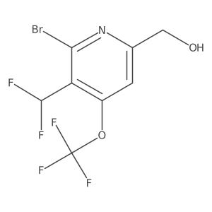 (6-Bromo-5-(difluoromethyl)-4-(trifluoromethoxy)pyridin-2-yl)methanol Structure