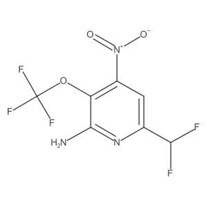 6-(Difluoromethyl)-4-nitro-3-(trifluoromethoxy)pyridin-2-amine Structure