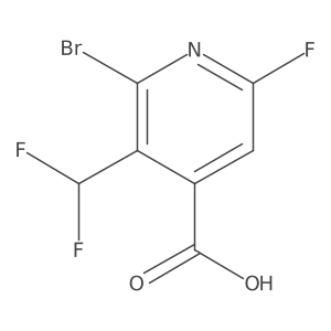 2-Bromo-3-(difluoromethyl)-6-fluoroisonicotinic acid结构式