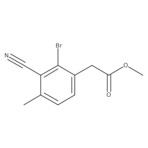 Methyl 2-bromo-3-cyano-4-methylphenylacetate结构式