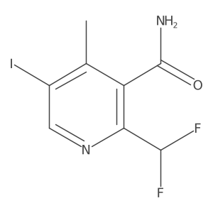 2-(Difluoromethyl)-5-iodo-4-methylpyridine-3-carboxamide Structure