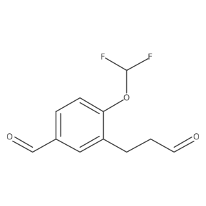 2-(Difluoromethoxy)-5-formylphenylpropanal Structure