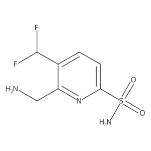 2-(Aminomethyl)-3-(difluoromethyl)pyridine-6-sulfonamide Structure