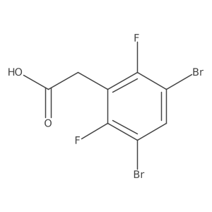 3,5-Dibromo-2,6-difluorophenylacetic acid结构式