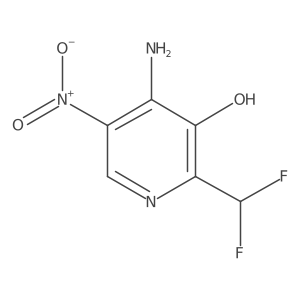 4-Amino-2-(difluoromethyl)-5-nitropyridin-3-ol结构式