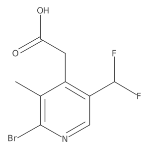 2-(2-Bromo-5-(difluoromethyl)-3-methylpyridin-4-yl)acetic acid结构式