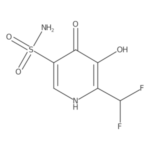 2-(Difluoromethyl)-3,4-dihydroxypyridine-5-sulfonamide结构式