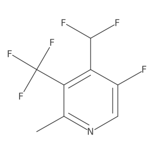 4-(Difluoromethyl)-5-fluoro-2-methyl-3-(trifluoromethyl)pyridine Structure