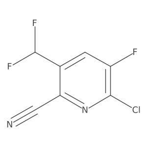 6-Chloro-3-(difluoromethyl)-5-fluoropicolinonitrile Structure