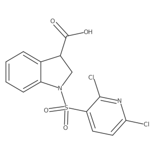 1-(2,6-Dichloropyridin-3-yl)sulfonyl-2,3-dihydroindole-3-carboxylic acid结构式