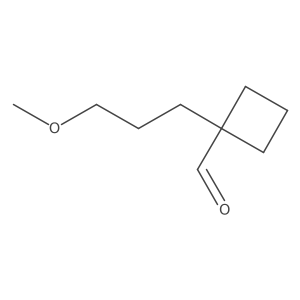 1-(3-Methoxypropyl)cyclobutane-1-carbaldehyde Structure