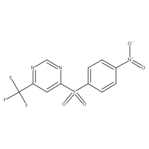 4-((4-Nitrophenyl)sulfonyl)-6-(trifluoromethyl)pyrimidine结构式