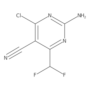 2-Amino-4-chloro-6-(difluoromethyl)-5-pyrimidinecarbonitrile结构式