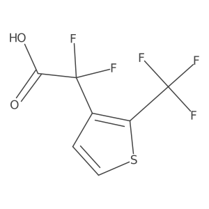 2,2-Difluoro-2-[2-(trifluoromethyl)thiophen-3-yl]aceticacid Structure