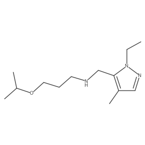 [(1-ethyl-4-methyl-1H-pyrazol-5-yl)methyl][3-(propan-2-yloxy)propyl]amine结构式