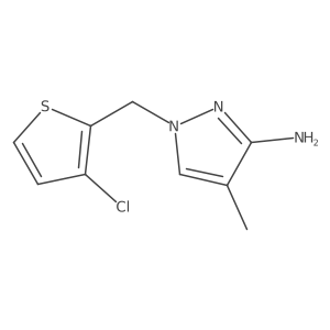 1-[(3-Chlorothiophen-2-yl)methyl]-4-methyl-1H-pyrazol-3-amine结构式