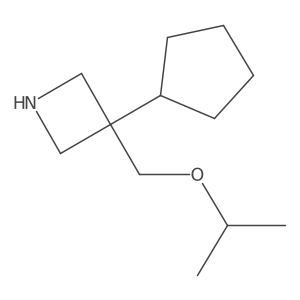 3-Cyclopentyl-3-[(propan-2-yloxy)methyl]azetidine Structure
