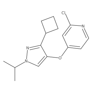 2-Chloro-4-((3-cyclobutyl-1-isopropyl-1H-pyrazol-4-yl)oxy)pyridine Structure