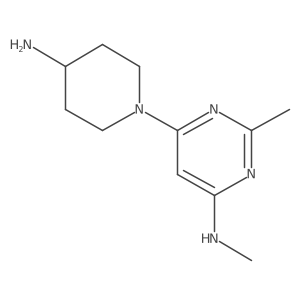 6-(4-aminopiperidin-1-yl)-N,2-dimethylpyrimidin-4-amine结构式