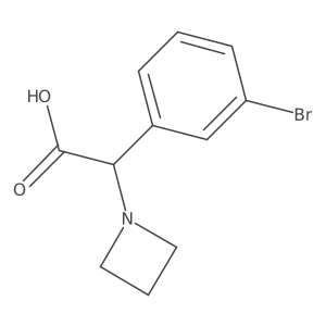 2-(Azetidin-1-yl)-2-(3-bromophenyl)acetic acid Structure
