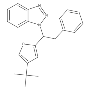 1-(1-(4-(Tert-butyl)furan-2-yl)-2-phenylethyl)-1H-benzo[d][1,2,3]triazole Structure
