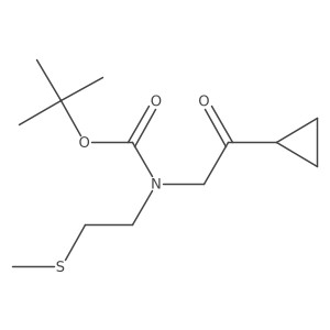tert-butyl N-(2-cyclopropyl-2-oxoethyl)-N-[2-(methylsulfanyl)ethyl]carbamate Structure