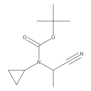 tert-butyl N-(1-cyanoethyl)-N-cyclopropylcarbamate Structure