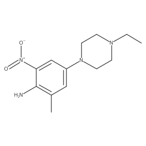 4-(4-Ethylpiperazin-1-yl)-2-methyl-6-nitroaniline Structure