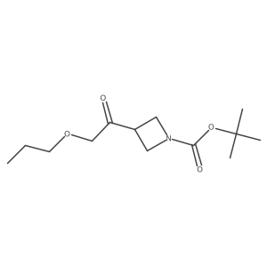 Tert-butyl 3-(2-propoxyacetyl)azetidine-1-carboxylate结构式