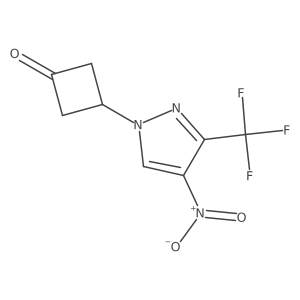 3-(4-Nitro-3-(trifluoromethyl)-1H-pyrazol-1-YL)cyclobutan-1-one结构式