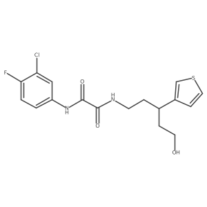 N1-(3-chloro-4-fluorophenyl)-N2-(5-hydroxy-3-(thiophen-3-yl)pentyl)oxalamide Structure