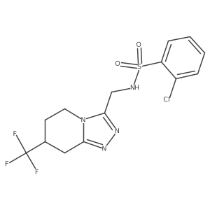 2-chloro-N-((7-(trifluoromethyl)-5,6,7,8-tetrahydro-[1,2,4]triazolo[4,3-a]pyridin-3-yl)methyl)benzenesulfonamide Structure