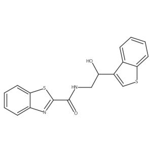 N-(2-(benzo[b]thiophen-3-yl)-2-hydroxyethyl)benzo[d]thiazole-2-carboxamide结构式