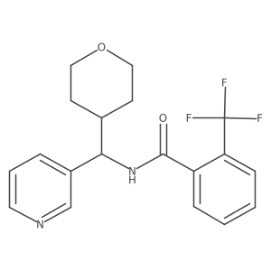 N-(pyridin-3-yl(tetrahydro-2H-pyran-4-yl)methyl)-2-(trifluoromethyl)benzamide Structure