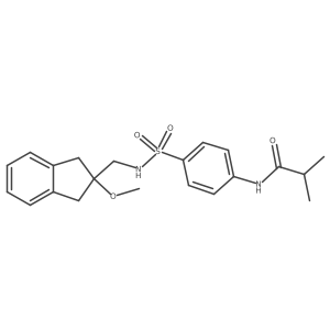 N-(4-(N-((2-methoxy-2,3-dihydro-1H-inden-2-yl)methyl)sulfamoyl)phenyl)isobutyramide Structure