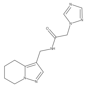 N-((4,5,6,7-tetrahydropyrazolo[1,5-a]pyridin-3-yl)methyl)-2-(1H-1,2,4-triazol-1-yl)acetamide结构式