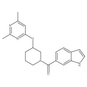 (3-((2,6-dimethylpyrimidin-4-yl)oxy)piperidin-1-yl)(1H-indol-6-yl)methanone Structure
