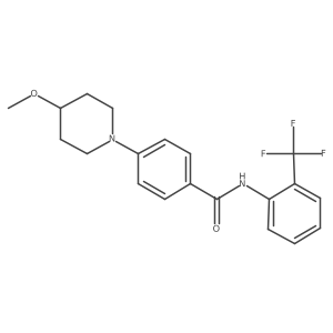 4-(4-methoxypiperidin-1-yl)-N-[2-(trifluoromethyl)phenyl]benzamide Structure