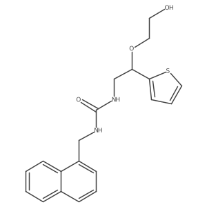 1-(2-(2-Hydroxyethoxy)-2-(thiophen-2-yl)ethyl)-3-(naphthalen-1-ylmethyl)urea Structure