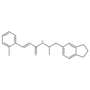 (E)-3-(2-chlorophenyl)-N-(1-(2,3-dihydrobenzofuran-5-yl)propan-2-yl)acrylamide结构式
