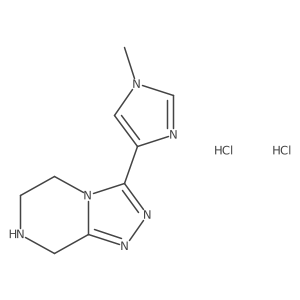 1-methyl-4-{5H,6H,7H,8H-[1,2,4]triazolo[4,3-a]pyrazin-3-yl}-1H-imidazole dihydrochloride Structure