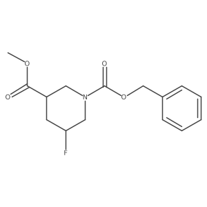 1-Benzyl 3-methyl 5-fluoropiperidine-1,3-dicarboxylate结构式