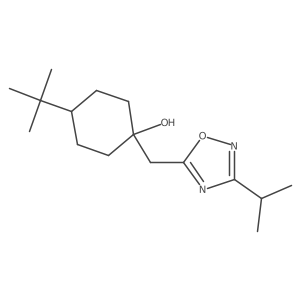 4-tert-Butyl-1-{[3-(propan-2-yl)-1,2,4-oxadiazol-5-yl]methyl}cyclohexan-1-ol Structure