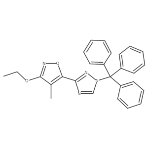 3-(3-Ethoxy-4-methylisoxazol-5-yl)-1-trityl-1H-1,2,4-triazole Structure